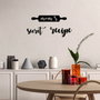 Wallity Mom's Secret Recipe Escultura de Pared de Metal Negro (3 Piezas)